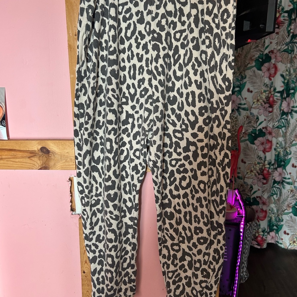 Grayson Threads Leopard Print Leggings - Black and Cream